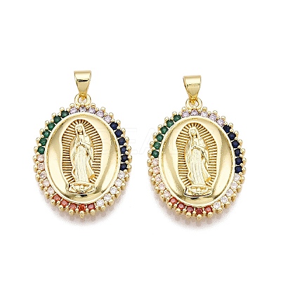 Brass Micro Pave Cubic Zirconia Pendants ZIRC-N039-047-NF-1