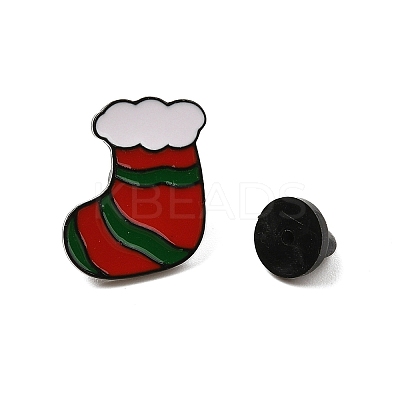 Christmas Theme Zinc Alloy Enamel Pin Brooch for Backpack Clothes JEWE-R003-01EB-08-1
