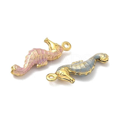 304 Stainless Steel Enamel Pendants STAS-G362-07G-1