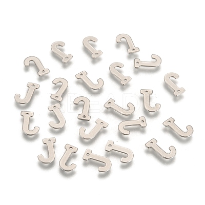 Tarnish Resistant 304 Stainless Steel Letter Charms STAS-O072-J-1