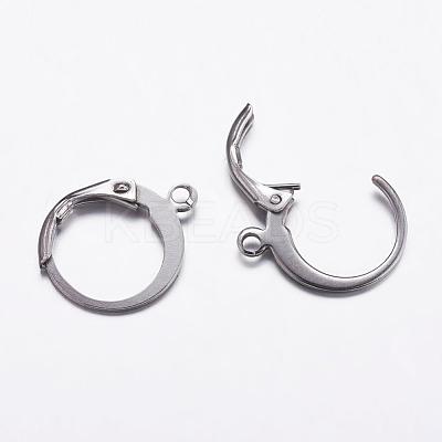 Tarnish Resistant 304 Stainless Steel Hoop Earrings STAS-K146-038-14.5mm-1