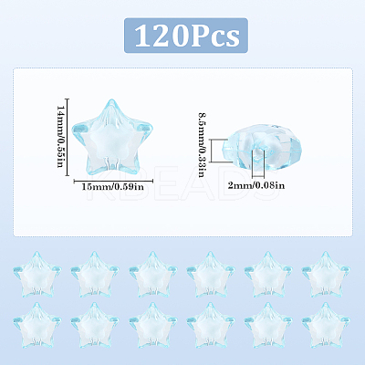 120Pcs Transparent Acrylic Beads TACR-SP0001-11C-1