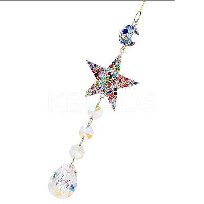 Alloy Rhinestone Hanging Ornaments HJEW-E012-02G-02-1
