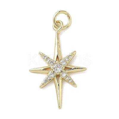 Brass Micro Pave Cubic Zirconia Pendants KK-L248-07G-03-1