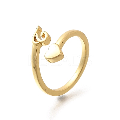 Brass Cuff Rings for Women RJEW-U044-T-1