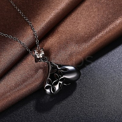 Fashion Brass Pendant Necklaces NJEW-BB34107-1