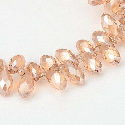 Electroplate Glass Beads Strands EGLA-J068-M-1