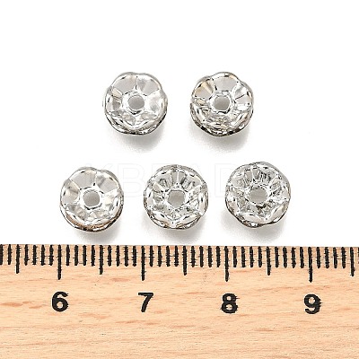 Brass Grade A Crystal Rhinestone Spacer Beads RB-A006-8MM-N-1