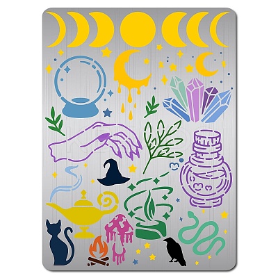 Magic Theme Stainless Steel Metal Cutting Dies Stencils DIY-WH0289-085-1