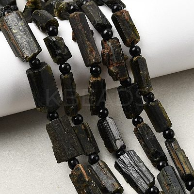 Natural Green Tourmaline Beads Strands G-G344-B01-01-1
