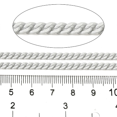 Spray Painted 304 Stainless Steel Curb Chains STAS-B067-05B-09-1