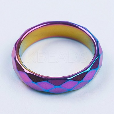 Non-magnetic Synthetic Hematite Rings RJEW-I051-01-A-1