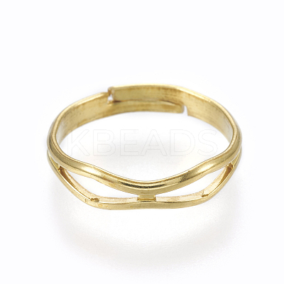 Adjustable Brass Finger Rings RJEW-F086-01G-1