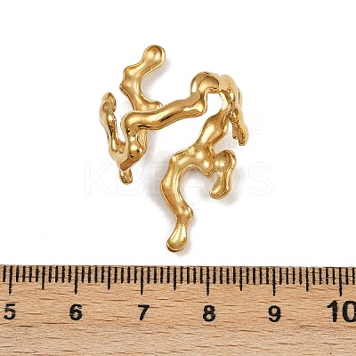 304 Stainless Steel Cuff Open Rings for Women RJEW-H255-01G-08-1