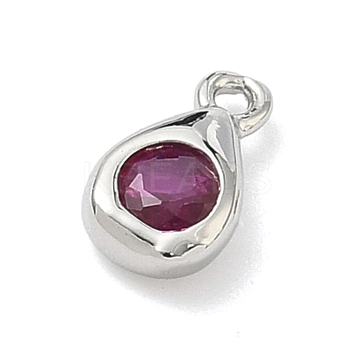 Brass Micro Pave Cubic Zirconia Charms KK-G548-20P-1