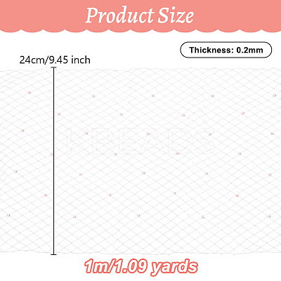 Gauze Bridal Veils AJEW-WH0314-489B-1