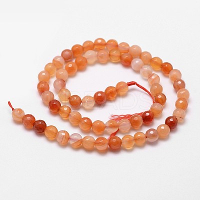 Natural Red Agate Beads Strands G-G736-19-4mm-1