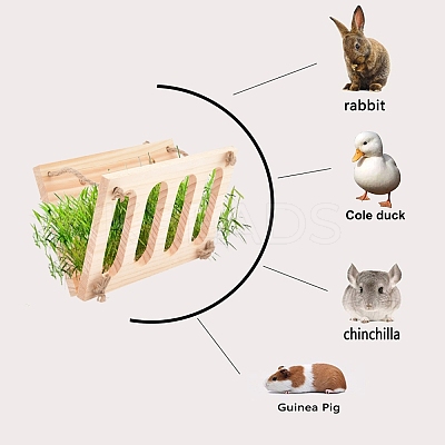 Rabbit Hay Feeder Rack AJEW-WH0119-95-1
