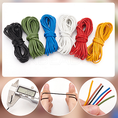 30 Yards 6 Colors Cowhide Leather Cord WL-PH0004-23B-1