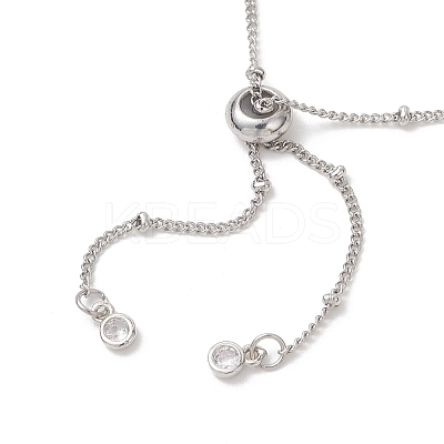 304 Stainless Steel Satellite Chain Slider Bracelet Making AJEW-JB01554-01-1