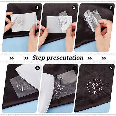 Snowflake Pattern Hotfix Rhinestones DIY-WH0430-205E-1