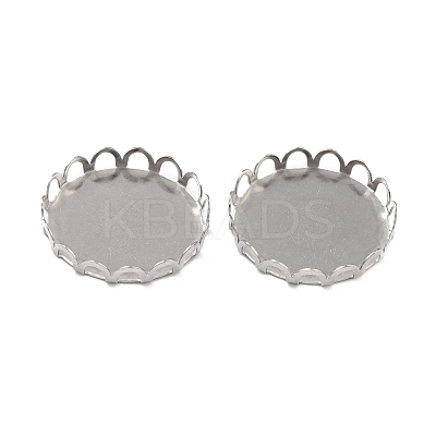 Non-Tarnish 316 Surgical Stainless Steel Cabochon Tray Settings STAS-I187-01I-P-1