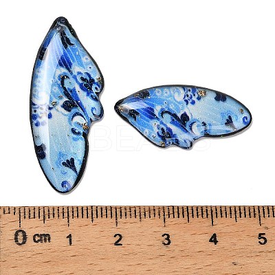 4Pcs 4 Styles Transparent Epoxy Resin Pendants RESI-B032-03E-1