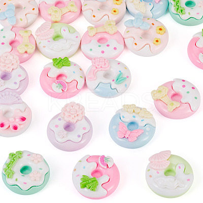 20Pcs Opaque Resin Decoden Cabochons RESI-TA0005-33-1