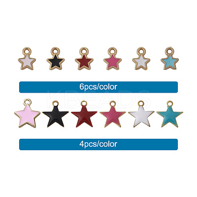 Alloy & Brass Enamel Charm Sets ENAM-TA0001-10-1