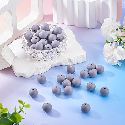 50Pcs Food Grade Eco-Friendly Silicone Beads SIL-TA0002-89B-1