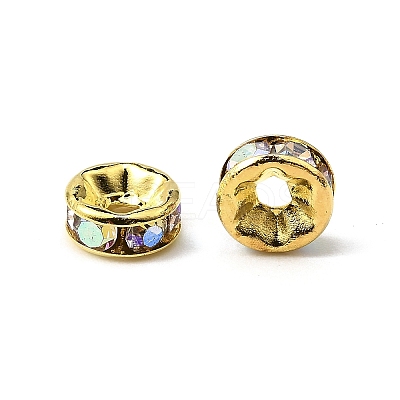 Brass Rhinestone Spacer Beads RB-A014-Z6mm-28G-1