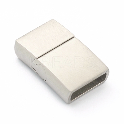 Tarnish Resistant 304 Stainless Steel Magnetic Clasps with Glue-in Ends STAS-B017-03P-1