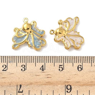304 Stainless Steel Enamel Pendants STAS-G362-08G-1