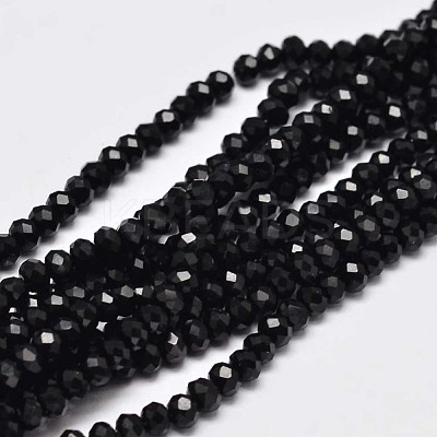 Faceted Rondelle Glass Beads Strands X-GLAA-I033-3mm-07-1
