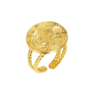304 Stainless Steel Open Cuff Ring HD4650-1-1