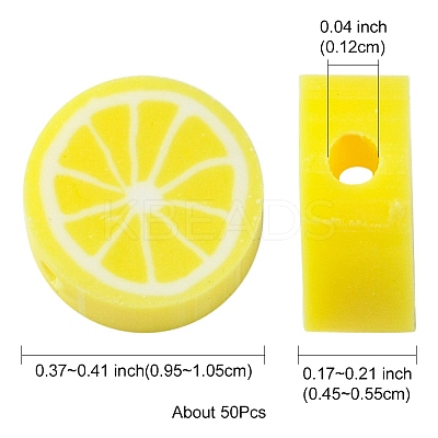 Handmade Polymer Clay Beads CLAY-YW0001-82-1