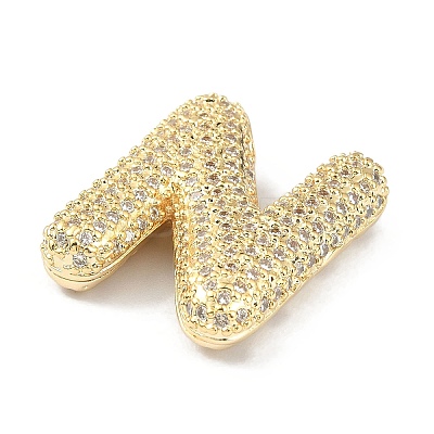 Rack Plating Brass Micro Pave Cubic Zirconia Pendants KK-Q790-01N-G-1