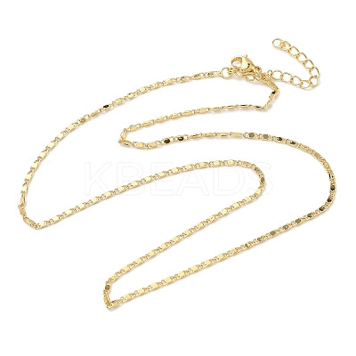 1.7MM Brass Oval Link Chain Necklaces for Women Men NJEW-F350-02G-1