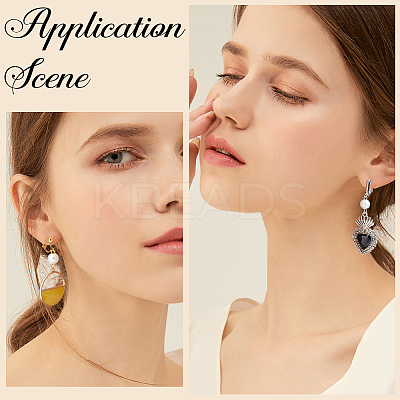 32Pcs 8 Style Brass Clip-on Earring Findings KK-SP0001-27-1