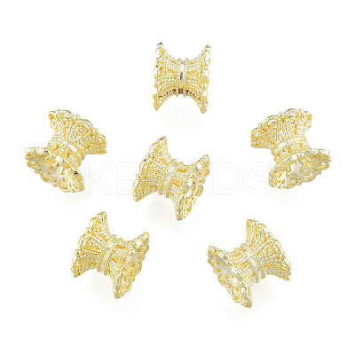Brass Double Bead Caps KK-N259-23-1
