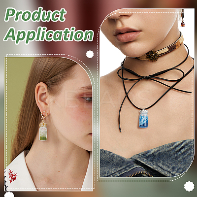 12Pcs 3 Colors Transparent Glass Bottle Pendants DIY-BC0014-84-1