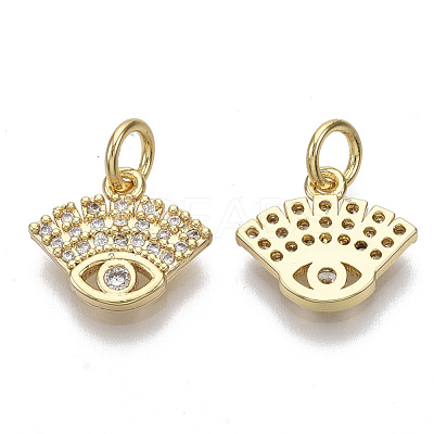 Brass Micro Pave Cubic Zirconia Charms ZIRC-S067-004-NF-1