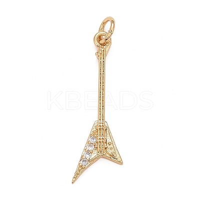 Rack Plating Brass Clear Cubic Zirconia Pendants LS-KK-M229-26G-1