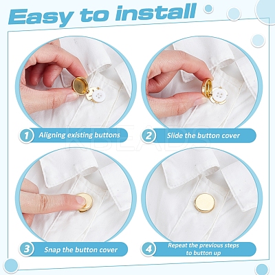 Flat Round Brass Button Covers Settings KK-WH0079-193A-P-1