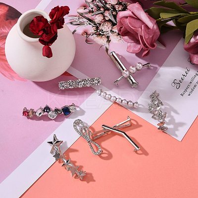 13Pcs 13 Styles Zinc Alloy Shoes Buckle Clips FIND-SZ0001-46P-1