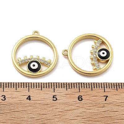 Brass Micro Pave Cubic Zirconia Pendants KK-U060-07G-01-1