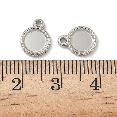 304 Stainless Steel Pendant Cabochon Settings STAS-D127-02P-1