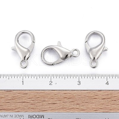 Platinum Plated Alloy Lobster Claw Clasps X-E105-NF-1