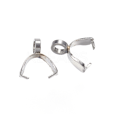 Non-Tarnish 304 Stainless Steel Ice Pick Pinch Bails X-STAS-D448-077P-1