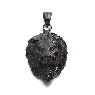 Lion Retro 304 Stainless Steel Pendants STAS-F011-38B-1